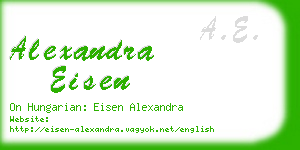 alexandra eisen business card